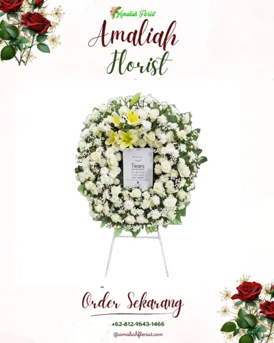 Krans Bunga Duka Cita di Dengkol